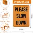 4 Pack Please Slow Down Signs for Yard with Stakes, 16x12 inch Double Sided Reflective Please Slow Down Signs, Corrugated Plastic Safety Sign for Neighborhoods, Streets, Kids and Pets at Play