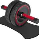 READAEER Ab Roller Wheel, Heavy Duty Workout Equipment for Home Gym, Professional Metal Handle with Rubber Surface Abdominal Exercise Wheel for Strength Training, Ab Wheel with Knee Pad