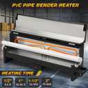 1/2 to 2 Electric PVC Conduit Heater, PVC Bender Heater Pipe with Temperature Control & Safety Shutoff & Reflective Interior, 120V 1700W Fast Heating Bender for 24" Pipe Sections