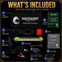 MacDaddy Smart Multi-Mode Submersible Green LED Underwater Fishing Light, 12"
