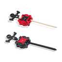 COCOFOX 2 Pack Burst Launchers, Right/Left-Spin Launcher, Gyro Launcher(Black+Red)
