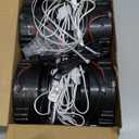 4-Pack Inflatable Fan Replacement, 1.0A Air Fan Blower with 1.25A Adapter and 3 LEDs Bulbs Light Strings for Halloween, Thanksgiving and Christmas Inflatables (IP68 Waterproof, 5.0 * 5.0'')