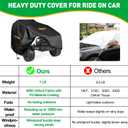 Large Toy Car Cover, Heavy Duty 420D Oxford Fabric Kids Ride-On Power Wheels Cover, Universal Covers for Kids Electric Vehicle, Waterproof, Anti-UV, Waterproof Strip,3 Reflective Strips, Windproof Buckles