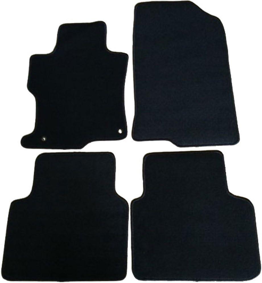 Floor Mats Compatible with 2008-2012 Honda Accord Sedan 4Door Only, Factory Fitment Car Floor Carpets Front & Rear Nylon by IKON MOTORSPORTS (Black)