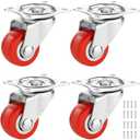 Castrek 1 Inch Heavy Duty Casters Set of 4, Scratch Resistant & 360 Degree Rotatable Swivel Casters 400 lbs Load Capacity - Ideal for Furniture on Any Floor (4 x Swivel)