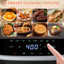 NEWBULIG Air Fryer, 4QT Airfryer 8 Presets, Viewing Window, Nonstick Basket