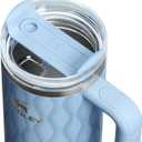 STANLEY Quencher H2.0 Tumbler with Handle and Straw 30 oz | Flowstate 3-Position Lid | Cup Holder Compatible for Travel | Insulated Stainless Steel Cup | BPA-Free | Slate Blue Drift