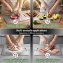 Katuchef Titanium Cutting Board for Kitchen, Pure Katu chef Titanium Cutting Boards, Double Sided Non Toxic Chopping Board for Cutting Meat Vegetable Fruit,Easy to Clean(S+L+XXL)