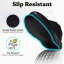 Taquco Non Slip Work Shoes for Women Slip On Sneakers Water Resistant Shoe Slip Resistant Food Service Waterproof Zapatos Antideslizantes para Mujer (Black,9)