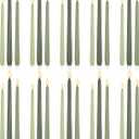 MTLEE Taper Candles 8/10/12 Multi Height Unscented Taper Candles 8 Burn Hours for Dinner Decorative Home Decoration Fall Thanksgiving Wedding Party Candlesticks(Gradient Green,36)
