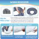 AOSSA BBL Pillow After Surgery Brazilian Butt Lift Pillow Post Surgery Recovery for Sitting Sleeping Driving Booty Butt Pillows for Women Lumbar Back Hip Cushion Seat Support Foam BBL Wedge Pillow
