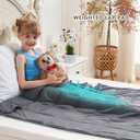 yescool Weighted Blanket 5 Pounds Cooling Weighted Lap Blanket, Grey Heavy Blanket for Sleeping, Weighted Throw Blanket Gifts for 40-60lbs, 36"x48"