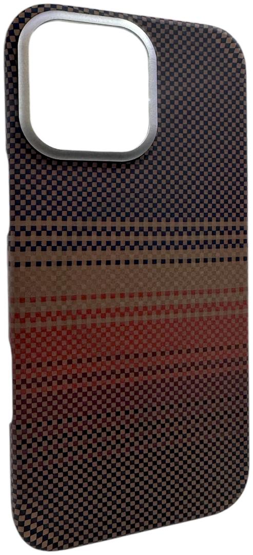 Thin Hard Pc Carbon Fiber Pattern Matte Case for iPhone 13 ProMax, Gold