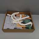 Dinosaur Chasing Track Playset with Music - Double Loop Slide, Climb Stairs & Roller Coaster, Educational Toddler Toy for Parent-Kid Play, Gift for 3+ Boys Girls (Green) (Blue)