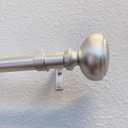 Fairbanks II 36-72 Inch Adjustable Curtain Rod Set, 1 Inch Diameter in Nickel