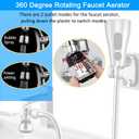 Kitchen Faucet Sink Sprayer Attachment, Sink Hose Sprayer with Aerator For Faucet with Brass Diverter and Stainless Steel Hose for Kitchen, Laundry Room, Bathroom Pet Shower, Hair Washing
