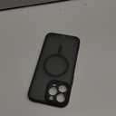 FNTCASE for iPhone 14 Pro-Max Case: Matte Magnetic Phone Cases with Screen Protector Compatible with Magsafe Slim Anti Yellowing Rugged Shockproof Protective Translucent Cell Cover (C-Black)