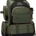BASSDASH Fishing Tackle Backpack Water Resistant Tactical Bag Soft Tackle Box with Rod Holder and Protective Rain Cover