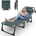 Heavy Duty Camping Cot for Adults with Mattress, 10-Leg Portable Folding Cot Bed, Extra Stable Sleeping Cot for Camping, Travel, Tent & Indoor Guest Use, 500 lbs Capacity