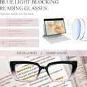 Stylish Blue Light Blocking Reading Glasses for Women 3 Pack with Spring Hinge, Multiple Strengths (3 Mix Color)