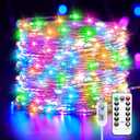 Fairy Lights Plug in, 33FT 100LEDs USB Twinkle Lights with Timer and Remote, Starry String Lights 8 Modes for Wreath Wedding Party Indoor Christmas Decoration, Multicolor