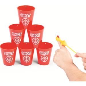Desktop Chicken Flickin Includes 2 Chicken's and 6 Stackable Cups Novelty Games, Fun Target Practice Game for Boys and Girls