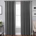 H.VERSAILTEX Blackout Curtains Thermal Insulated Window Treatment Panels Room Darkening Blackout Drapes for Living Room Back Tab/Rod Pocket Bedroom Draperies, 52 x 96 Inch, Bluish Gray, 2 Panels