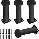 4 Pcs Furniture Legs, Metal Cabinet Legs,Adjustable Furniture Support Feet for Kitchen Shelves Sofa Table Chair Desk Cupboard Furniture Adjustable Legs Feet Foot (4, 7.08-12.2 inch)