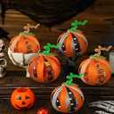 Epakh 45 Pcs Paper Strip Fall Pumpkin Craft Kit - Thanksgiving Gratitude Pumpkin Thankful Crafts Halloween DIY Paper Strip Art for Autumn Holiday Religious School Classroom Activities Party Decor