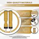 Premium Fitness Jump Rope - Adjustable Speed Rope for Cardio, Cross Training and Weight Loss Durable Tangle-Free Cable with Comfortable Handles, High-Speed Jump Rope for Fitness - Adjustable, Tangle-Free Skipping Rope for Fitness, Boxing, Cardio, and Home Workouts. Fat Burning (Black)