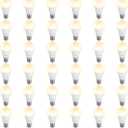 BUBO 36 Pack A19 LED Light Bulbs, 40 Watt Equivalent Soft White 2700K, E26 Base, Efficient 5W, 550 Lumens, Non-Dimmable LED Bulbs, 80+ CRI, Ideal for Home Office Kitchen