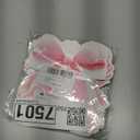 Neyeidru Bow Birthday Decorations Banner - 4Pcs Pink Bow Banner for Coquette Birthday Decorations Bow Garland Bunting for Girls Bow Party Decor Favor Supplies