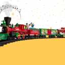 Lionel Disney Mickey Mouse Battery Powered Train Set w/Bluetooth Control, Water Vapor Smoke, Lights & Sounds, 2-Rail Plastic Ready-to-Play Track System, Toy Train Set for Kids Ages 4+