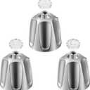 Dreyoo 3 Piece Metal Shower Knob Replacement Compatible with Price/Pfister Verve Tub Shower, Bathtub Faucet Handle Remodel Trim Kit Include 1 Hot 1 Cold 1 Diverter and 3 Screws(Brushed Nickel)