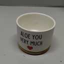 Thank You Very Much Engraved White Ceramic Succulent Planter Pot, Funny Indoor Plant Pot for Home Office Windowsill, Aloe Cactus Flower Pot 3.8 Inch, Plant Pot Gift (Plant Not Included)