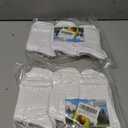 2 x Women Crew Socks Casual Athletic Gym Running Cozy Cotton Calf Socks For Women 3-6 Pack Size 5-11 (White)