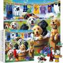 PICKFORU Dog Puzzles for Adults 1000 Pieces, Funny Animals Jigsaw Puzzles Golden Retriever, Difficult Puppy Puzzle as Wall Decor