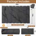 2 PCS Stone Dish Drying Mat for Kitchen Counter,Quick Dry Stone Dishes Mats,Marbled Water Absorbing Diatomaceous Earth Drying Pad for Countertop Bottles Utensils Cups（Dark Gray 20"×14" & 8"x4"）