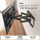 Mounting Dream UL Listed TV Wall Mount for Most 42-84 Inch TV, Full Motion, with Swivel and Tilt, TV Bracket with Articulating Dual Arms, Fits 16inch Studs, Max VESA 600X400 mm, 100 lbs,MD2617