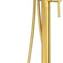 Freestanding Bathtub Faucet Brushed Gold Floor Mount Tub Filler Faucets High Flow 11.9GAL with Handheld Shower Spayer RIGOBAL