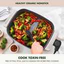 GreenPan Advanced 12 X 15 Electric Skillet with Lid, 7QT Capacity for Family Meals, Healthy Ceramic Nonstick PFAS-Free Coating, Fry, Saut, Steam, Simmer, Sear, Stir Fry, Dishwasher Safe, Clay
