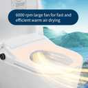 Electric Bidet Toilet Seat Round,24V Low-Voltage Heated Seat Instant Warm Water Wash & Warm Air Dryer,Self-Cleaning Nozzle,Remote Control,Soft Close Lid,Smart Bidet for Standard Round Toilets