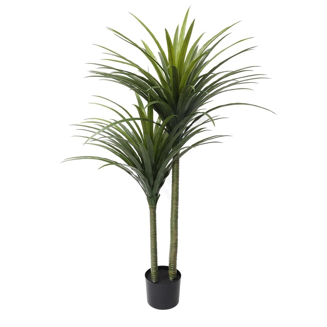 Yucca Tree 5FT, Tall Fake Plants for Indoor Outdoor Decor, Large Faux Tree with Pot for Home Office Living Room Decor