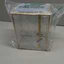 Okllen Glass Wedding Card Box with Lock and Slot, Gold Rim Envelop Box Gift Holder, Vintage Clear Card Box for Wedding Reception, Baby Shower, Birthday, Graduation (Glass Box and Lock Only)