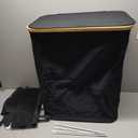 Slim Laundry Basket - Compact Clothes Hamper Organizer | Freestanding Storage Bin with Lid, Space Saving Dryclothes and Socks Solution for Bathroom Bedroom Towels Underwear Toys (Black)