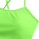 ZAFUL Women's High Waisted Bikini Set Crisscross Tankini Swimsuit Tummy Control Ruched Bathing Suit (L)