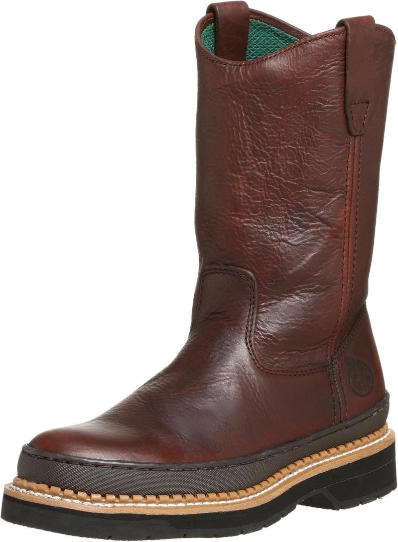 Georgia Giant Pull-On Work Boot, Soggy Brown, Size 11(M)