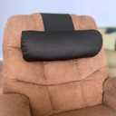 Recliner Pillow for Lumbar, Neck, and Cervical Support, Sleep, Couch, Office Chair, Headrest, Weighted, No Velcro Required, (Black)