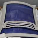 HOMEFLA Ergonomic Computer, Home Wheels Mesh Office Desk, Mid Back Rolling Task Chair, Blue (21D x 22W x 39H in)