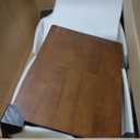 Solid Wooden Desk with Drawers - 24 x 16 Inch Narrow Desks, Rubberwood Mid Century Modern Desks, Small Writing Desk for Bedroom|Small Spaces - Walnut Color